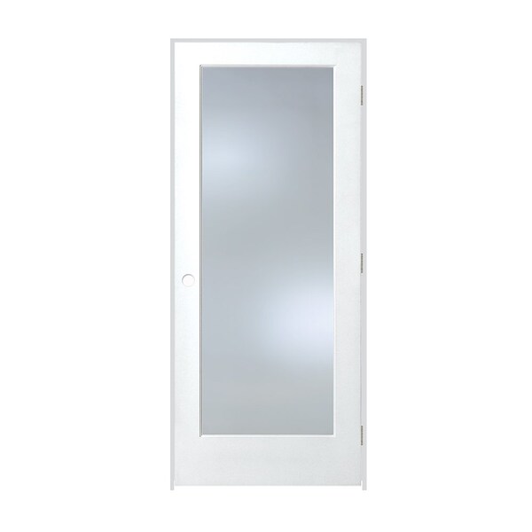Trimlite 24"x80"x13/8" Primed 1Lite Clear Tempered Glass Interior French 71/4" LH Prehung 2068pri1501CLETLH15714 - main